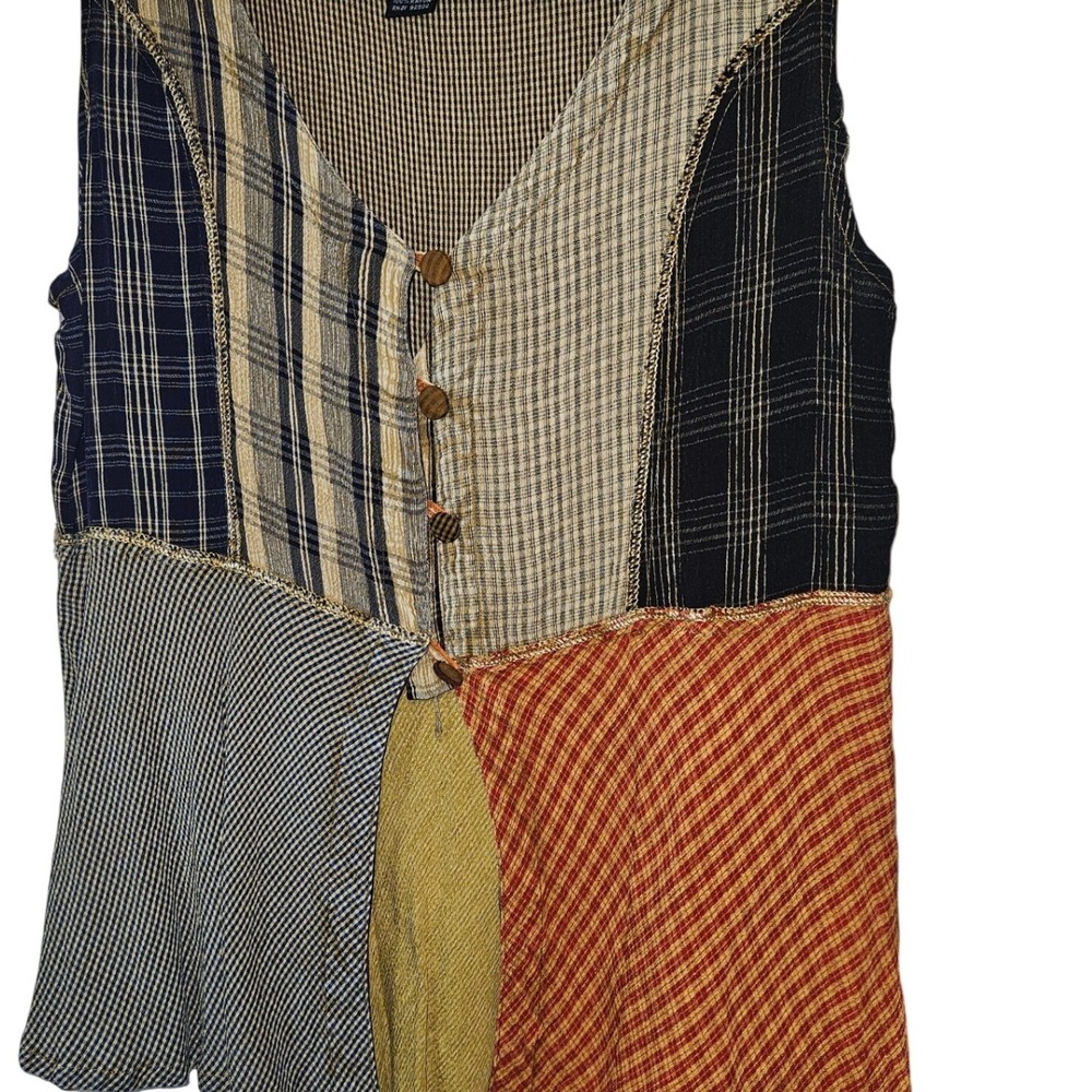 Boho Patchwork Wide-Leg Jumpsuit in Multicolor - Picture 8 of 9